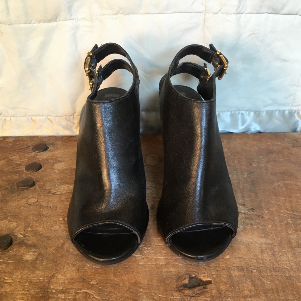 Steve Madden Leather Peep-Toe Heels